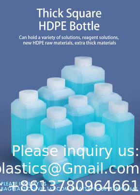 250 ml 500 ml 1000 ml de réactif à large bouche bouteille en plastique carré avec bouchon intérieur