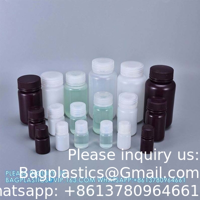 Vente en gros de 5 ml PP Durable Petite Bouteille ronde marron et blanc en plastique de qualité alimentaire