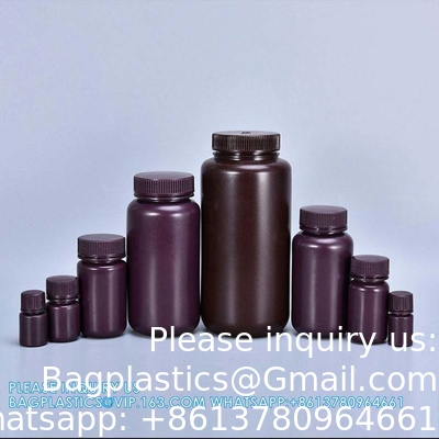 Vente en gros de 5 ml PP Durable Petite Bouteille ronde marron et blanc en plastique de qualité alimentaire