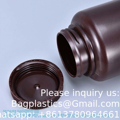 Vente en gros de 5 ml PP Durable Petite Bouteille ronde marron et blanc en plastique de qualité alimentaire