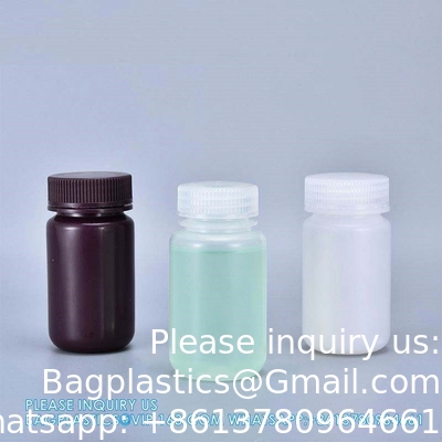 Vente en gros de 5 ml PP Durable Petite Bouteille ronde marron et blanc en plastique de qualité alimentaire