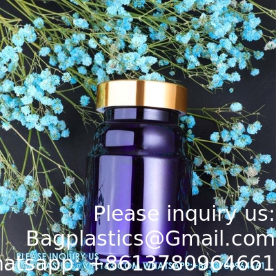 225 ml 300 ml Pilule médicamenteuse Ambre PET Pilule pharmaceutique Capsule Bouteilles de médicament avec couvercle anti-tamper