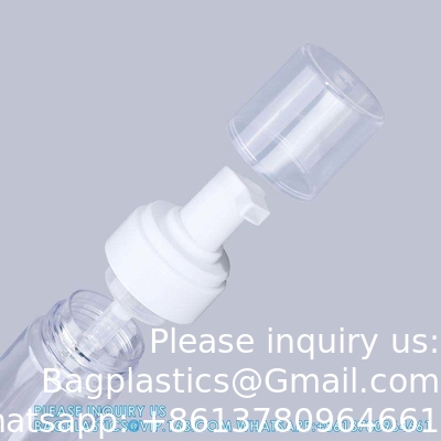 Bouteilles de lavage à la main en gros de 80 ml Cosmétiques clairs Plastique pour animaux de compagnie Pompe en mousse SPRAYER Contenant de savon Conservatoire cosmétique Emballage
