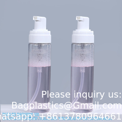 Bouteilles de lavage à la main en gros de 80 ml Cosmétiques clairs Plastique pour animaux de compagnie Pompe en mousse SPRAYER Contenant de savon Conservatoire cosmétique Emballage