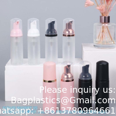 Bouteilles de lavage à la main en gros de 80 ml Cosmétiques clairs Plastique pour animaux de compagnie Pompe en mousse SPRAYER Contenant de savon Conservatoire cosmétique Emballage