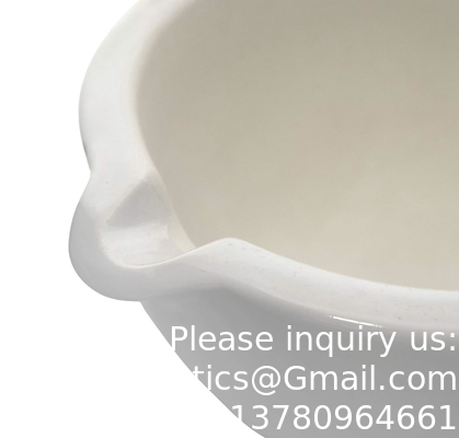 Porcelaine Mortar &amp; Pestle Set, 9 oz (275 ml) - Surface de meulage non glacée - Excellent pour la cuisine ou le laboratoire