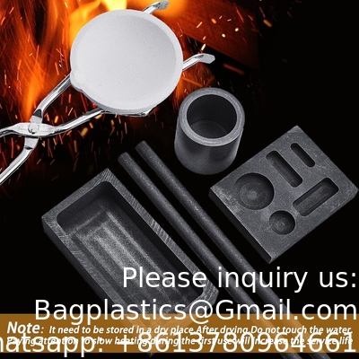 Kit de coulée pour la fusion à la torche de graphite, comprenant 2 bâtons de mélange pour le crucible de graphite, moule de coulée de graphite 5 en 1 graphite