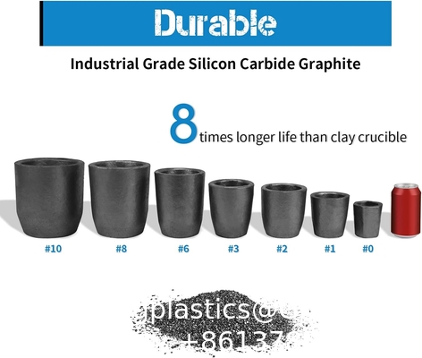 Crêpière à graphite d'argile pour la fusion des métaux, la coulée, le raffinage de l'or, de l'argent, du cuivre, du laiton, de l'aluminium