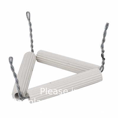 Triangle d'argile de laboratoire de 65 mm, tubes en céramique fil de fer résistant à haute température triangle de crucible pour laboratoire