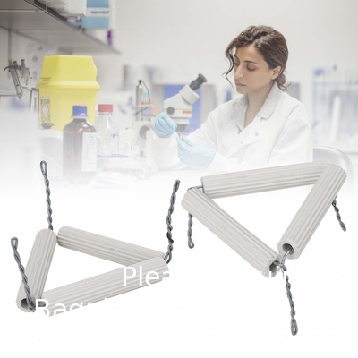 Triangle d'argile de laboratoire de 65 mm, tubes en céramique fil de fer résistant à haute température triangle de crucible pour laboratoire