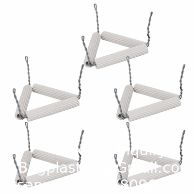 Triangle d'argile de laboratoire de 65 mm, tubes en céramique fil de fer résistant à haute température triangle de crucible pour laboratoire