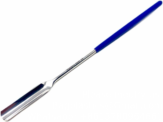 Cuvette de laboratoire en acier inoxydable à demi-coupe arrondi échantillonneur de spatule avec poignée en vinyle (9&quot;)
