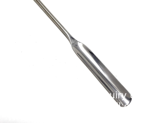 Cuvette de laboratoire en acier inoxydable à demi-coupe arrondi échantillonneur de spatule avec poignée en vinyle (9&quot;)