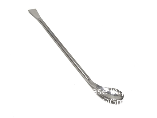 Cuvette de laboratoire en acier inoxydable à demi-coupe arrondi échantillonneur de spatule avec poignée en vinyle (9&quot;)