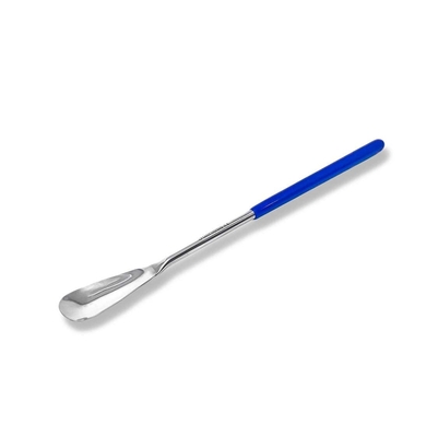 Cuvette de laboratoire en acier inoxydable à demi-coupe arrondi échantillonneur de spatule avec poignée en vinyle (9&quot;)