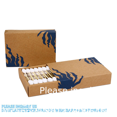 Nouveau design tiroir boîte d'emballage coton écouvillons fenêtre ouverte boîte à cigarettes coton plastique écouvillons petite taille