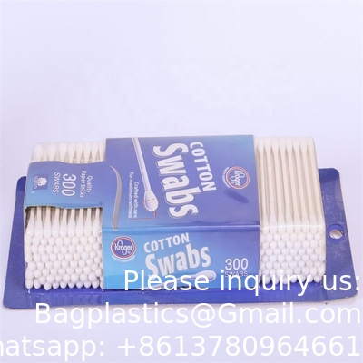 Écouvillons de coton écouvillons de coton bâtonnets de papier de qualité 100% coton naturel pur tête en carton à ampoules