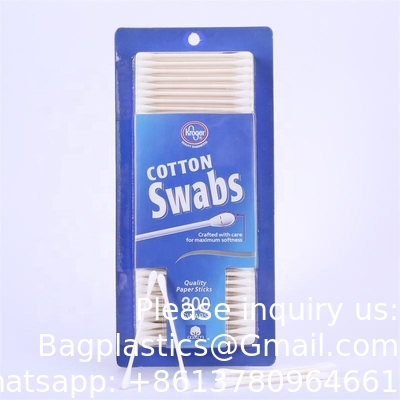 Écouvillons de coton écouvillons de coton bâtonnets de papier de qualité 100% coton naturel pur tête en carton à ampoules
