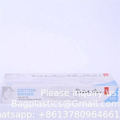 Écouvillons de coton écouvillons de coton bâtonnets de papier de qualité 100% coton naturel pur tête en carton à ampoules