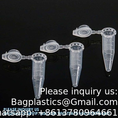 Stérilisé 0,5 ml 2 ml Ronde fond de microcentrifugeuses coniques Tubes de laboratoire de centrifugeuse 1,5 ml