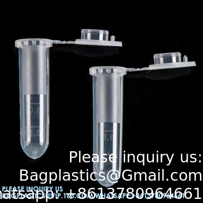 Stérilisé 0,5 ml 2 ml Ronde fond de microcentrifugeuses coniques Tubes de laboratoire de centrifugeuse 1,5 ml