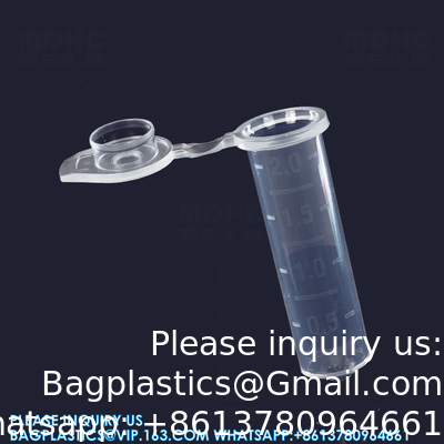 Stérilisé 0,5 ml 2 ml Ronde fond de microcentrifugeuses coniques Tubes de laboratoire de centrifugeuse 1,5 ml