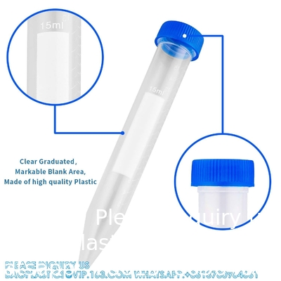 Ambre stérile 1,5 ml Microcentrifugeuse Tube à microcentrifugeuse Tube à centrifugeuse conique Falcon Tubes à centrifugeuse coniques 15 ml, 100 pcs Stérile