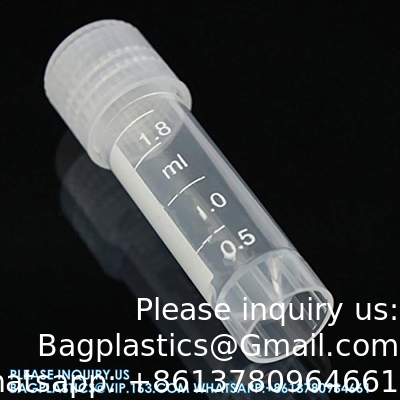 Tuyau cryogénique en plastique gradué de 2 ml Autonomie avec bouchon 10 ml Tuyaux de laboratoire congelés en plastique