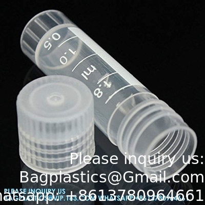 Tuyau cryogénique en plastique gradué de 2 ml Autonomie avec bouchon 10 ml Tuyaux de laboratoire congelés en plastique
