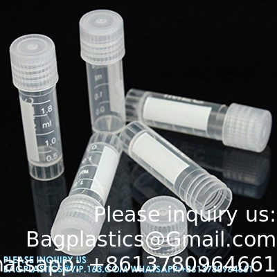 Tuyau cryogénique en plastique gradué de 2 ml Autonomie avec bouchon 10 ml Tuyaux de laboratoire congelés en plastique