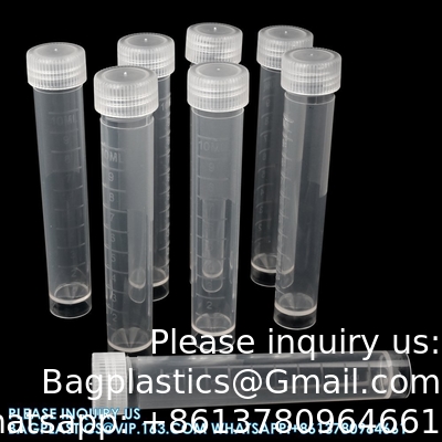 Tuyau cryogénique en plastique gradué de 2 ml Autonomie avec bouchon 10 ml Tuyaux de laboratoire congelés en plastique