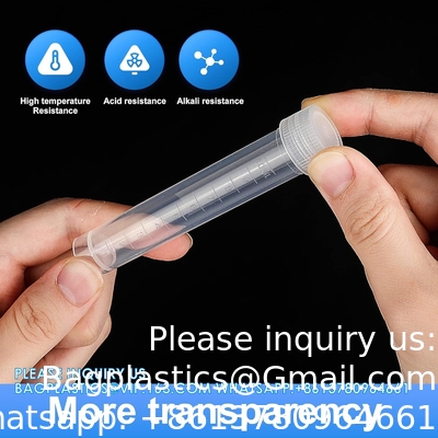 Tuyau cryogénique en plastique gradué de 2 ml Autonomie avec bouchon 10 ml Tuyaux de laboratoire congelés en plastique