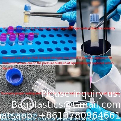 2 ml de petits flacons en plastique avec capuchon à vis Tubes d'échantillonnage Cryotubes, Matériau PP, exempt de DNase, RNase, ADN humain