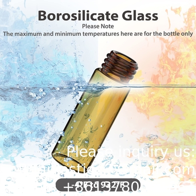 Emballage de 100 flacons en verre avec capuchon à vis phénolique noir (4 ml, transparent) Flacons en verre ambré en forme de gouttière