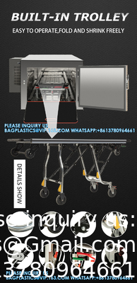 Matériau en acier inoxydable 304 1 siège Voiture de transport Morgue congélateur Fabrication d'enterrement Cabinet de rangement de cadavres