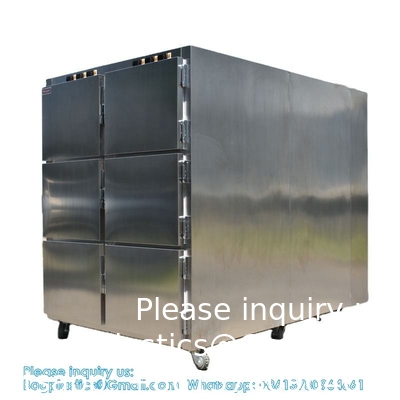 6 chambres réfrigérateur de corps morts morgue congélateur équipement morgue cercueil 6 chambres congélateur de corps morts