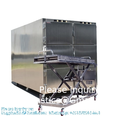 6 chambres réfrigérateur de corps morts morgue congélateur équipement morgue cercueil 6 chambres congélateur de corps morts