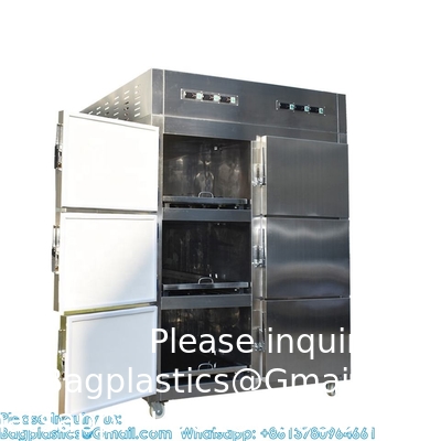 6 chambres réfrigérateur de corps morts morgue congélateur équipement morgue cercueil 6 chambres congélateur de corps morts