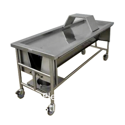 Chariot funéraire en acier inoxydable de haute qualité avec couvercle pour équipement funéraire