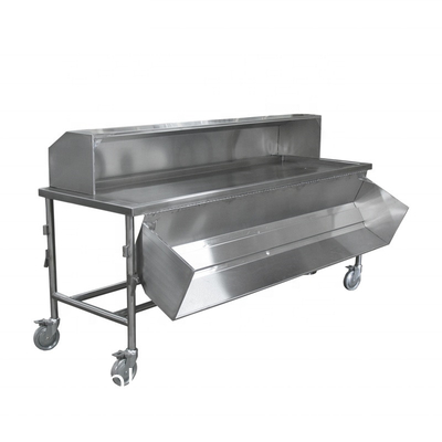Chariot funéraire en acier inoxydable de haute qualité avec couvercle pour équipement funéraire
