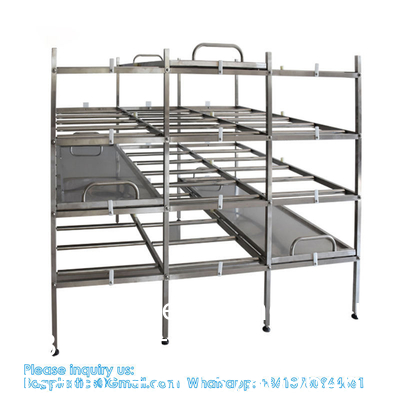 Équipement de morgue en acier inoxydable 304/201 3 12 rangement de cadavres