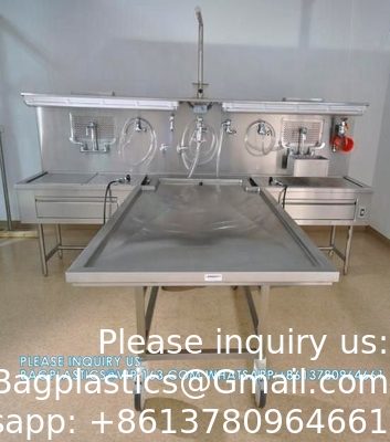 Table d'embaumement de l'évier de formalin Fabrication de la morgue Station d'autopsie Table de lavage des cadavres Table de dissection Table d'autopsie