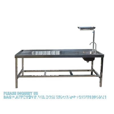 Table d'embaumement de l'évier de formalin Fabrication de la morgue Station d'autopsie Table de lavage des cadavres Table de dissection Table d'autopsie