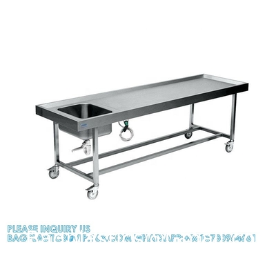 Table d'embaumement de l'évier de formalin Fabrication de la morgue Station d'autopsie Table de lavage des cadavres Table de dissection Table d'autopsie