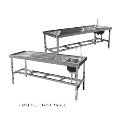 Table d'embaumement de l'évier de formalin Fabrication de la morgue Station d'autopsie Table de lavage des cadavres Table de dissection Table d'autopsie
