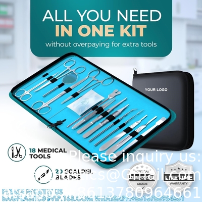 Kit de dissection avancée - 37 pièces au total. instruments en acier inoxydable de haute qualité parfait pour l'anatomie, la biologie, la botanique