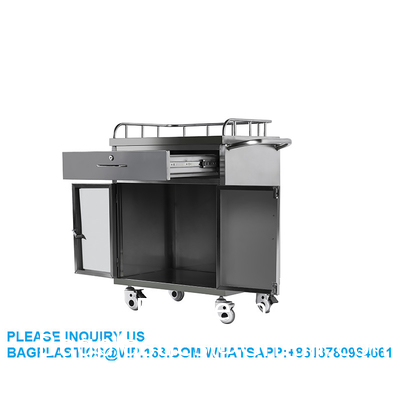 Fabrique de fournitures de meubles de laboratoire Fabrique personnalisée Fabrique personnalisée en acier inoxydable 304 Chariot médical métallique