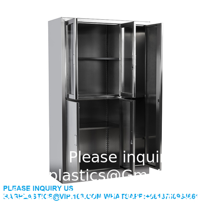 Fabrique de fournitures de meubles de laboratoire personnalisé 5 portes armoire en acier inoxydable métallique pour laboratoire