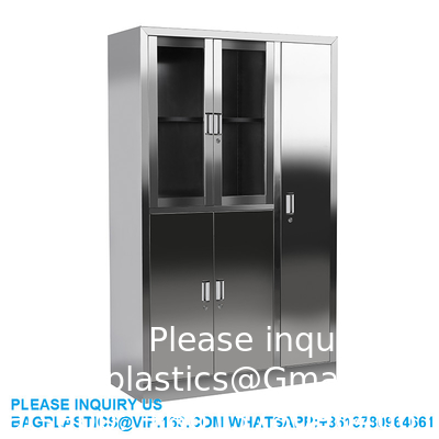Fabrique de fournitures de meubles de laboratoire personnalisé 5 portes armoire en acier inoxydable métallique pour laboratoire