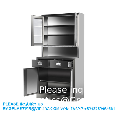 Fabrique de fournitures de meubles de laboratoire Laboratoire sur mesure 6 portes Armoire métallique en acier inoxydable avec tiroirs